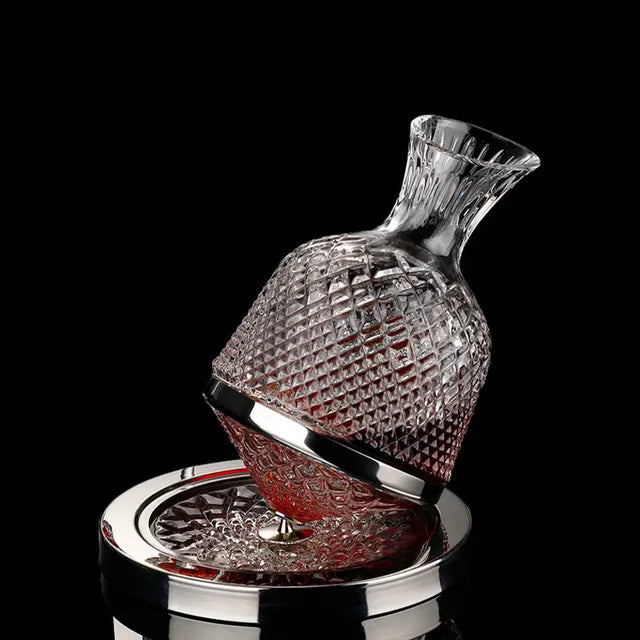 Rotating Crystal Wine Decanter