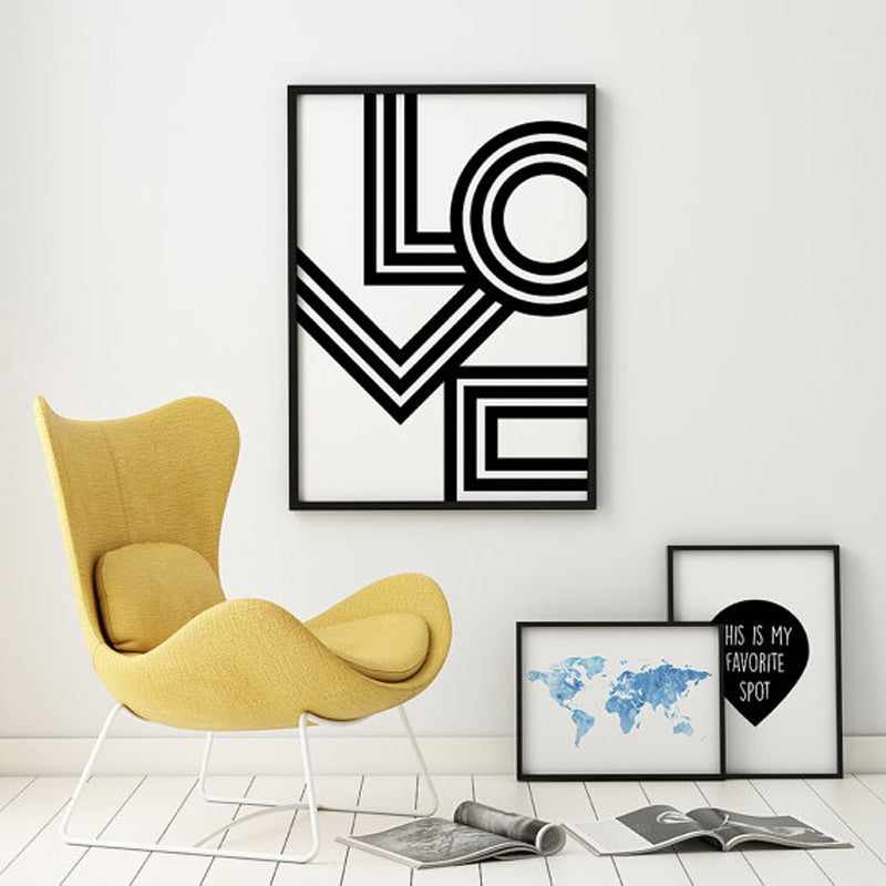 LOVE Wall Art Minimalist  | No Frame