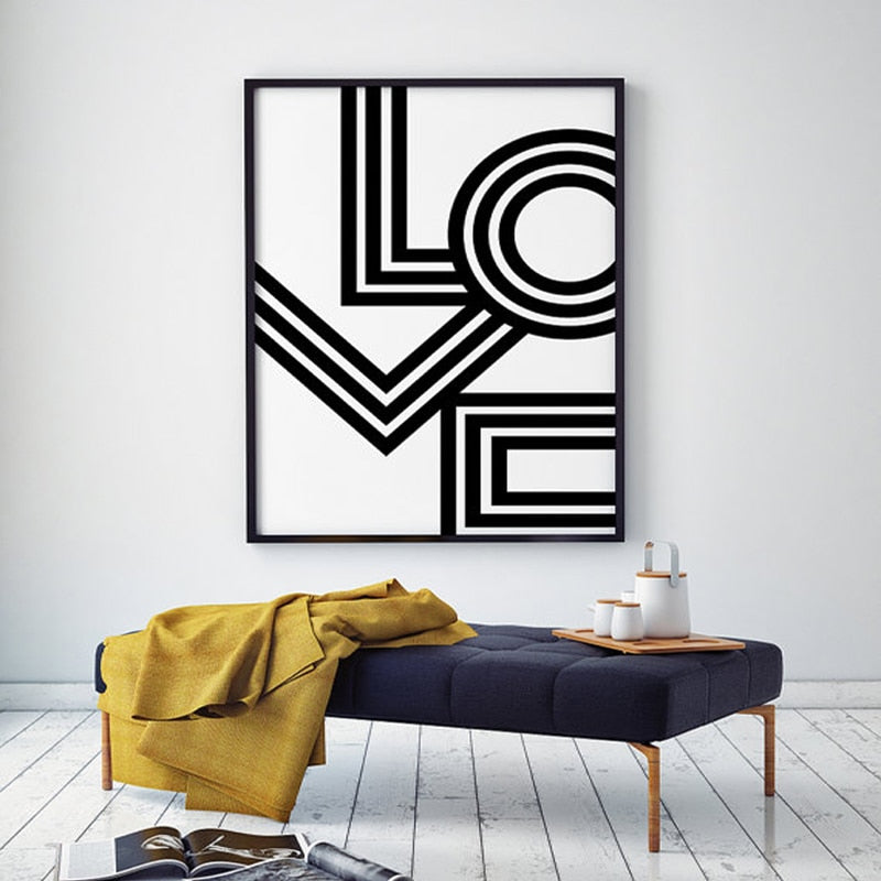LOVE Wall Art Minimalist  | No Frame
