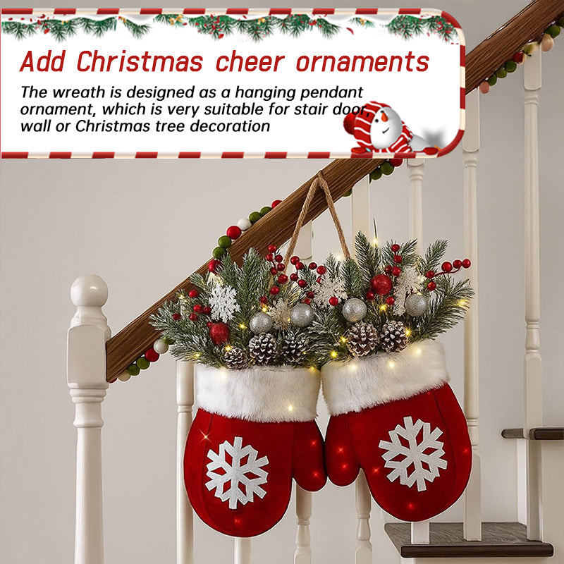 2025 Creative Glove-Shaped Christmas Garland