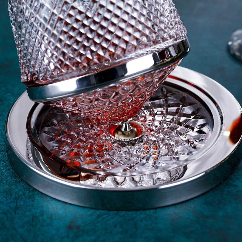 Rotating Crystal Wine Decanter
