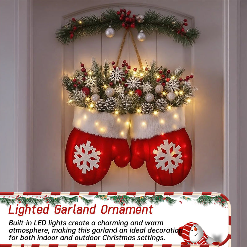 2025 Creative Glove-Shaped Christmas Garland