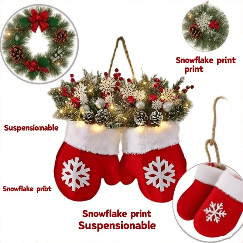 2025 Creative Glove-Shaped Christmas Garland