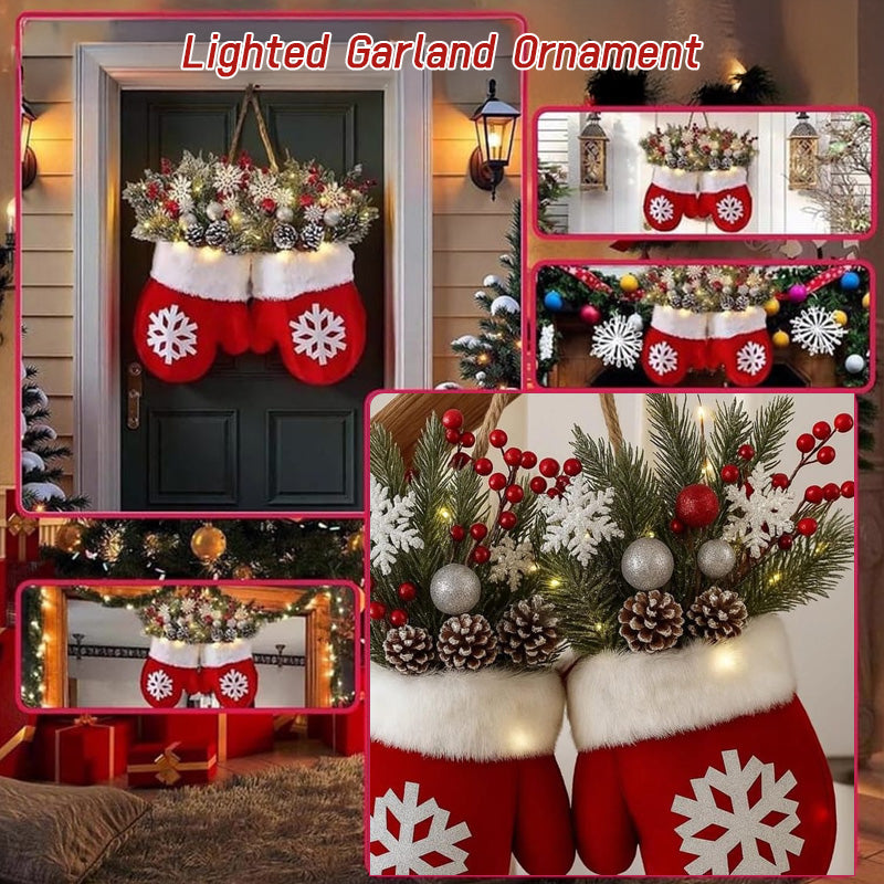 2025 Creative Glove-Shaped Christmas Garland