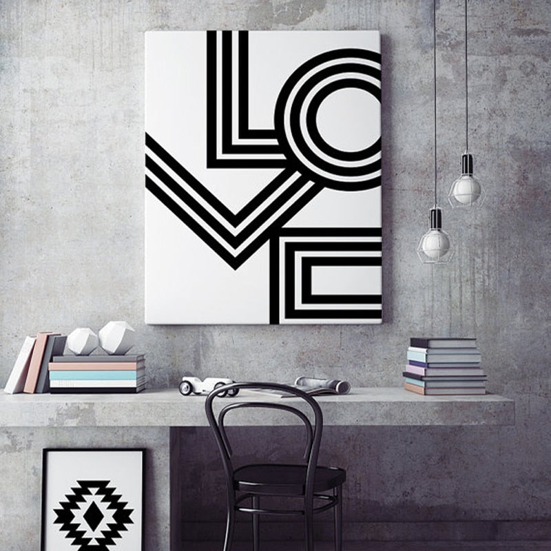 LOVE Wall Art Minimalist  | No Frame
